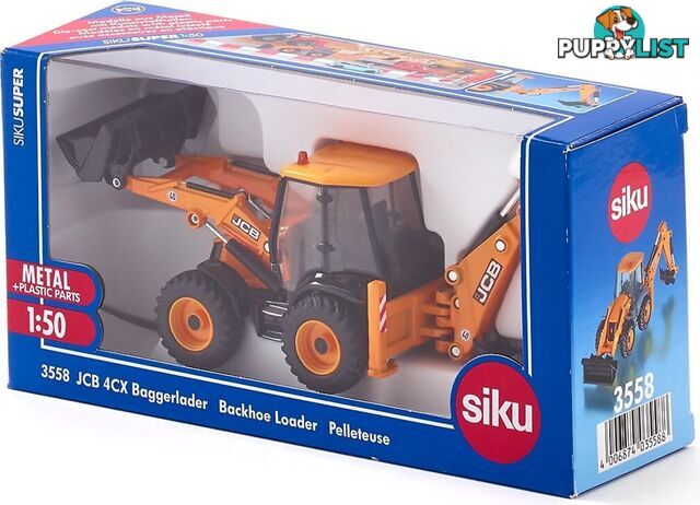 Siku - Jcb 4cx Backhoe Loader 1:50 - Mdsi3558 - 4006874035588