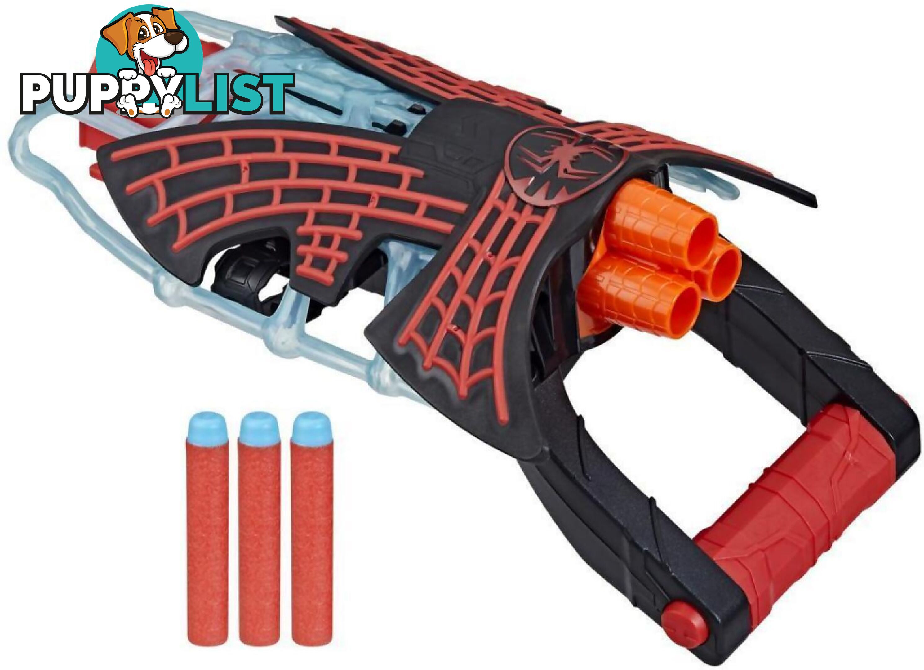 Marvel - Spider-man: Across The Spider-verse Miles Morales Tri-shot Blaster Nerf-powered Toy 3 Darts Kids Ages 5 And Up - Hasbro Hbf3734as00 - 195166173023