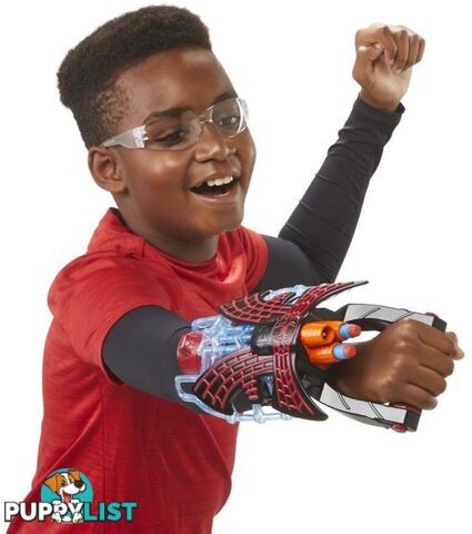 Marvel - Spider-man: Across The Spider-verse Miles Morales Tri-shot Blaster Nerf-powered Toy 3 Darts Kids Ages 5 And Up - Hasbro Hbf3734as00 - 195166173023