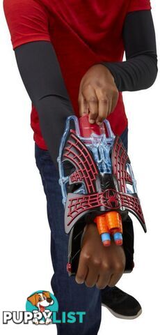 Marvel - Spider-man: Across The Spider-verse Miles Morales Tri-shot Blaster Nerf-powered Toy 3 Darts Kids Ages 5 And Up - Hasbro Hbf3734as00 - 195166173023