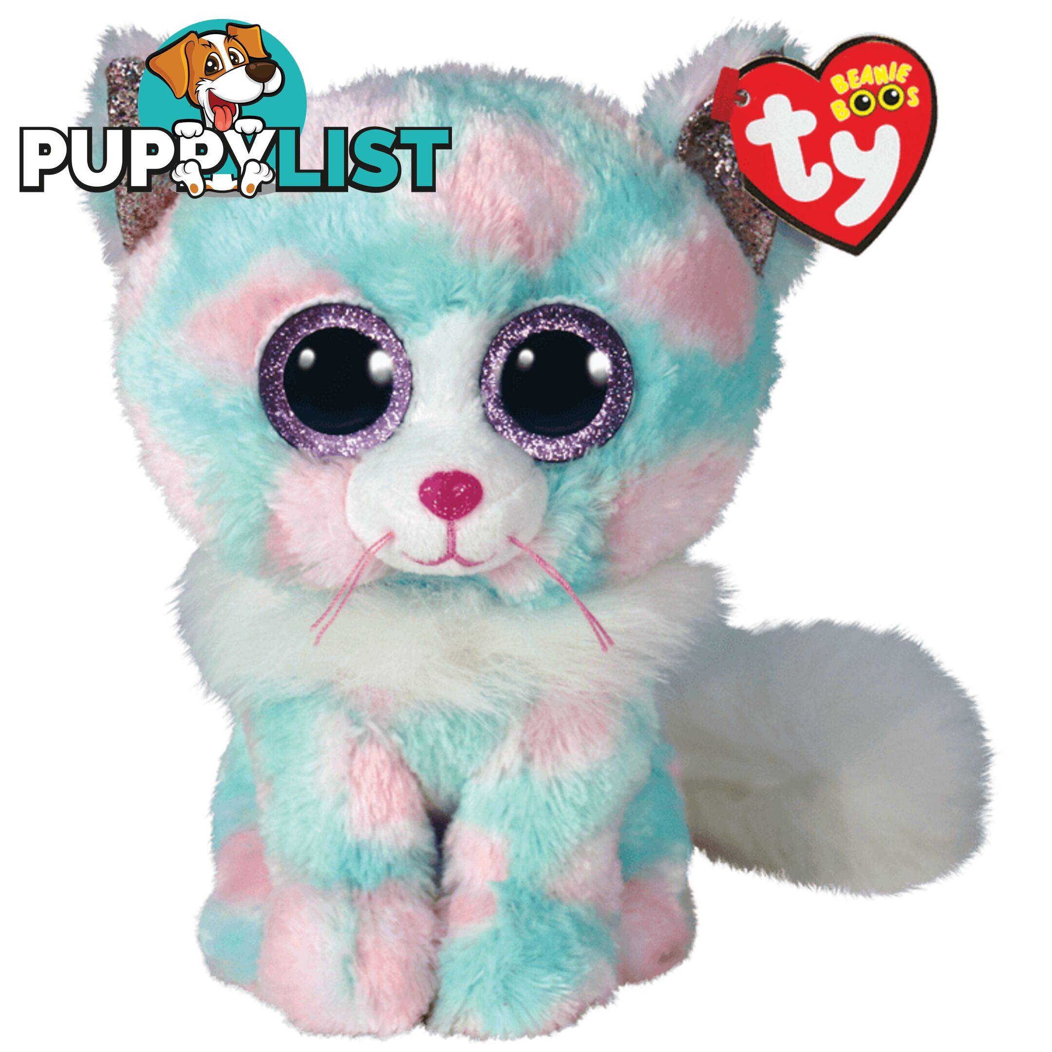 Ty Beanie Boos - Opal - Pastel Cat  23cm Medium - 008421372881