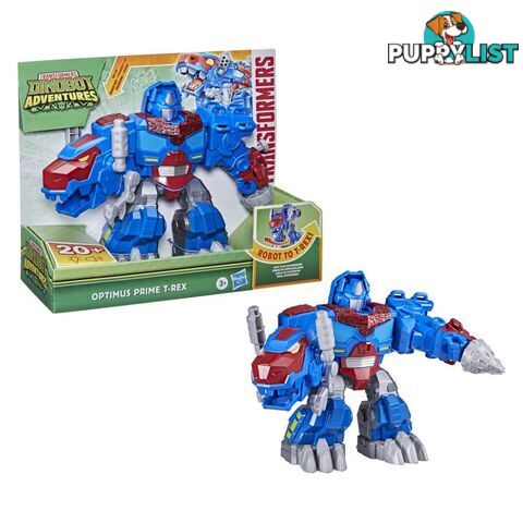 Transformers Dinobot Adventures Optimus Prime T-rex With Lights And Sounds 9+-inch Toy Ages 3 And Up  Hasbro F2952 - 5010993895960