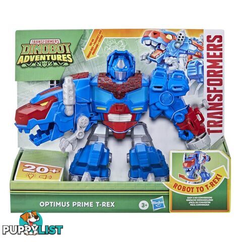 Transformers Dinobot Adventures Optimus Prime T-rex With Lights And Sounds 9+-inch Toy Ages 3 And Up  Hasbro F2952 - 5010993895960