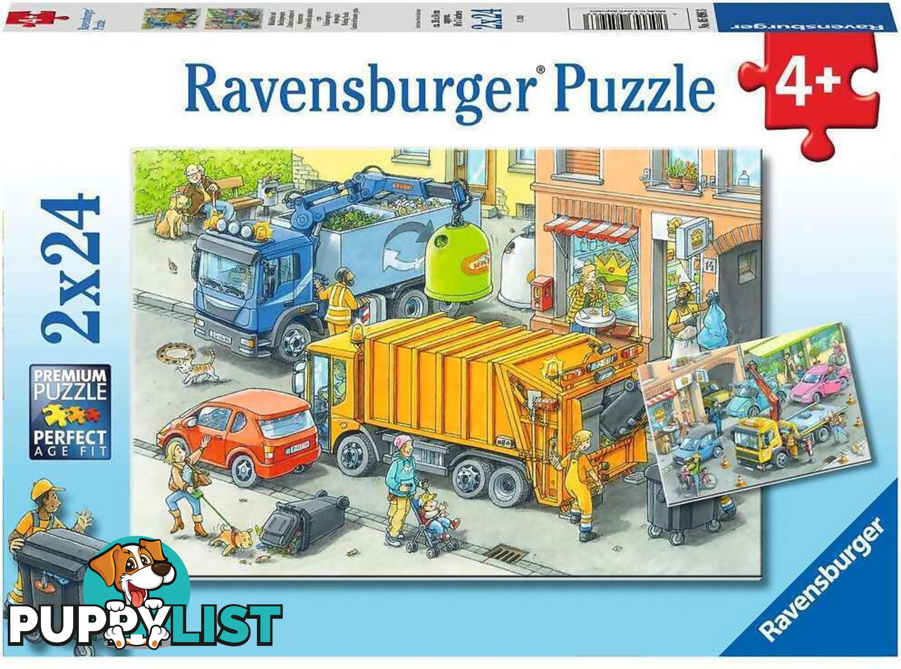 Ravensburger - Working Trucks Garbage Truck And Tow Truck Jigsaw Puzzle 2 X 24pc - Mdrb05096 - 4005556050963