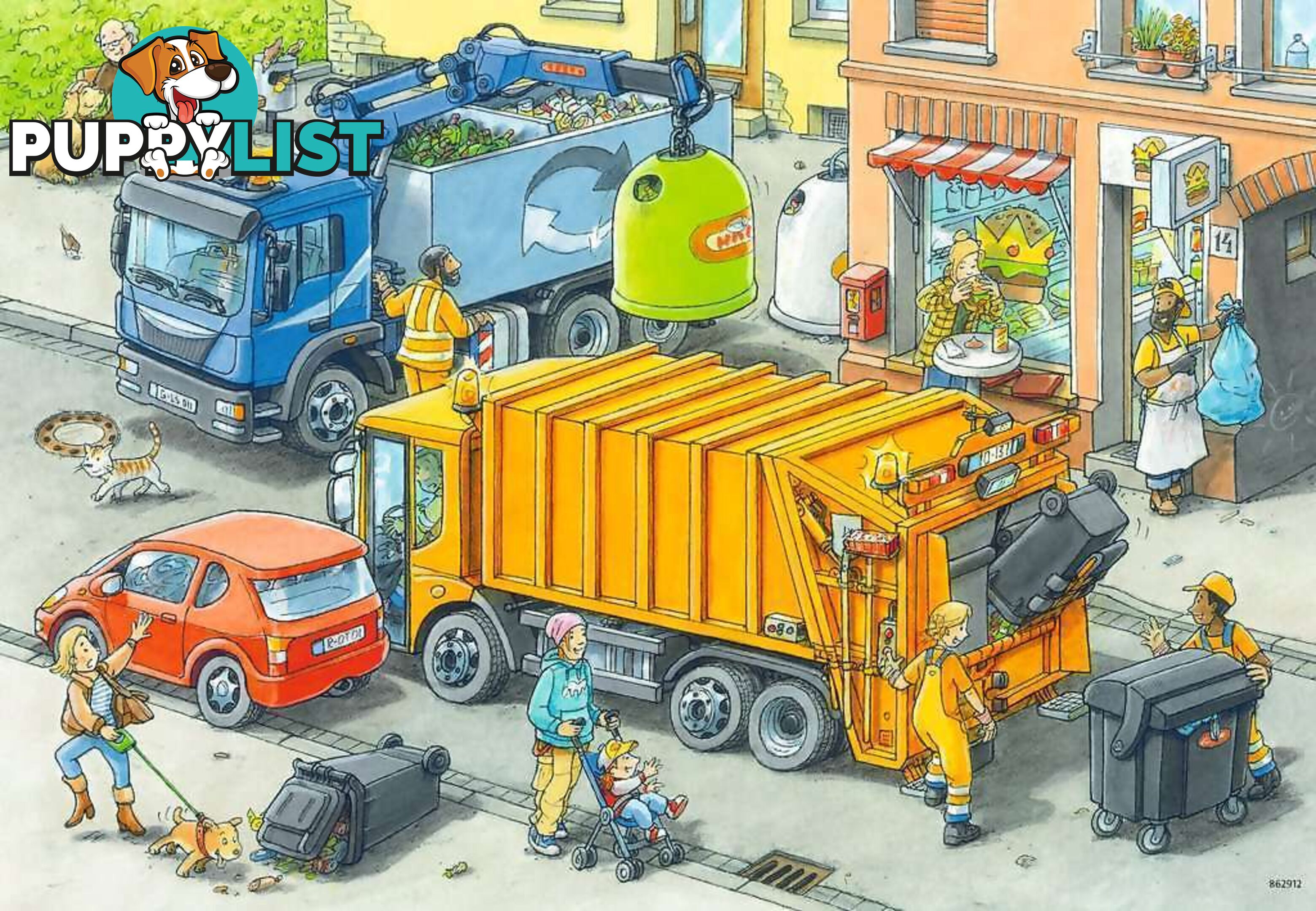 Ravensburger - Working Trucks Garbage Truck And Tow Truck Jigsaw Puzzle 2 X 24pc - Mdrb05096 - 4005556050963