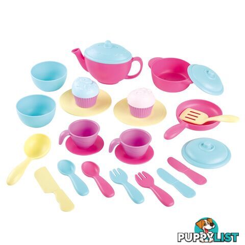 Pink Tea &amp; Cookware Set  Playgo Toys Ent. Ltd Art65492 - 4892401060600