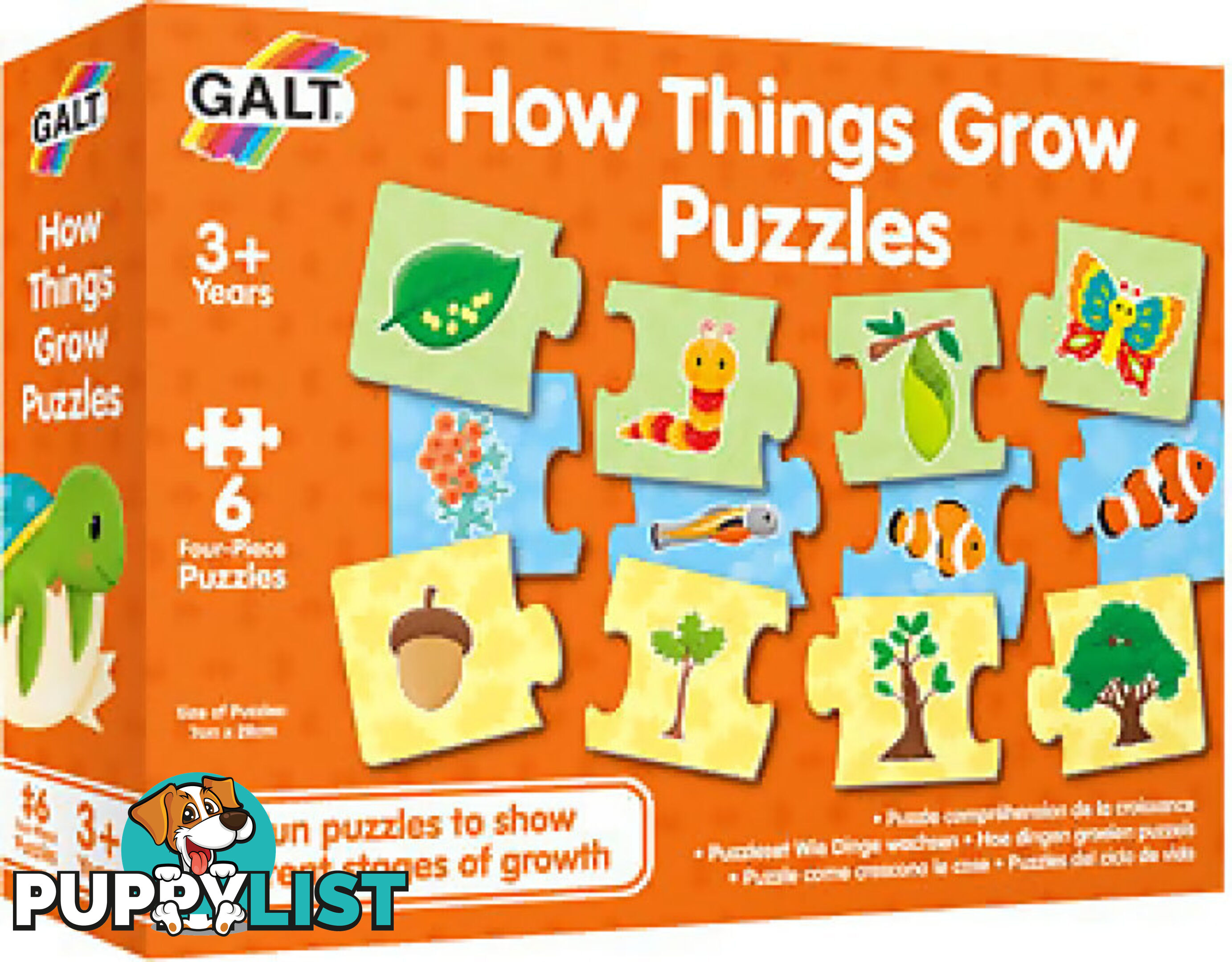 Galt - How Things Grow Jigsaw Puzzle 6 X 4pcs - Mdgn5365 - 5011979608352