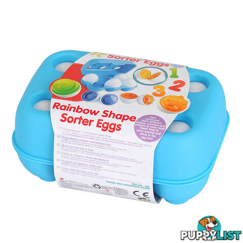 Playgo Toys Ent. Ltd. Rainbow Shape Sorter Eggs - Art66118 - 4892401017314