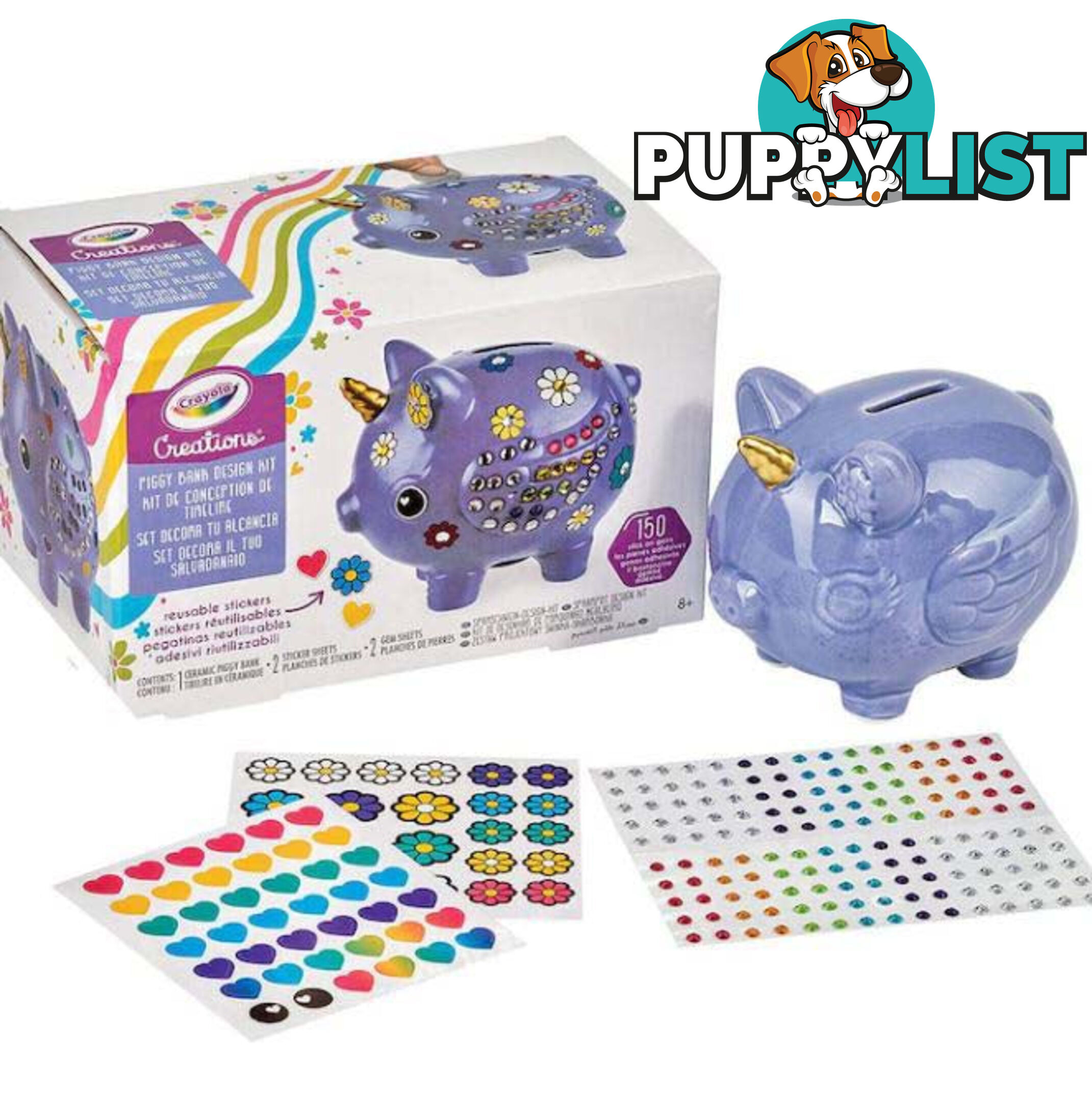 Crayola - Crayola Creations Piggy Bank Design Kit - Bs042917 - 071662129170