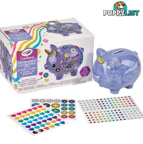 Crayola - Crayola Creations Piggy Bank Design Kit - Bs042917 - 071662129170