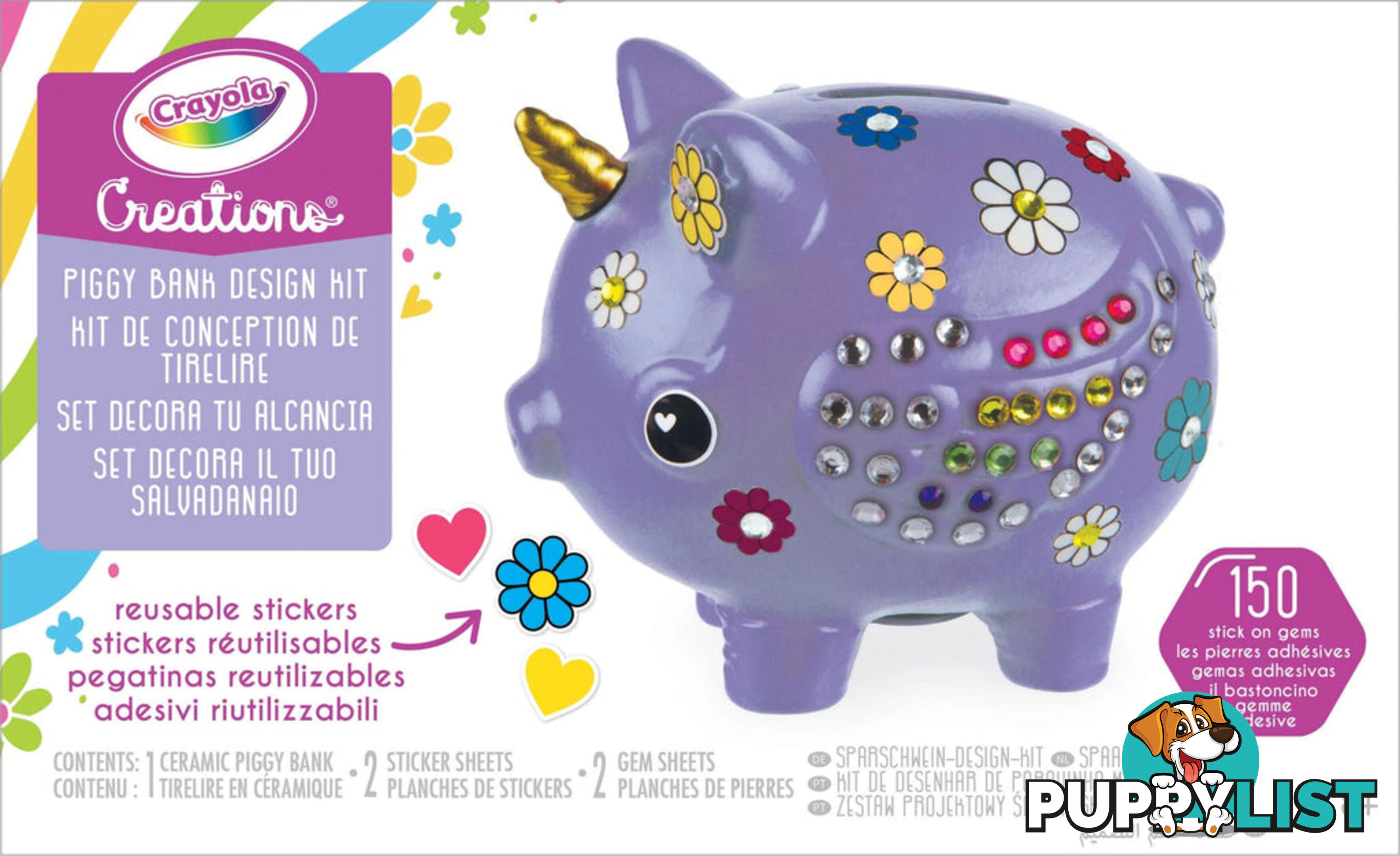 Crayola - Crayola Creations Piggy Bank Design Kit - Bs042917 - 071662129170