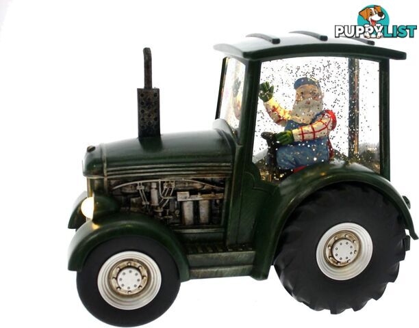 Cotton Candy - Xmas Led Santa Green Tractor - Ccxac308 - 9353468004655