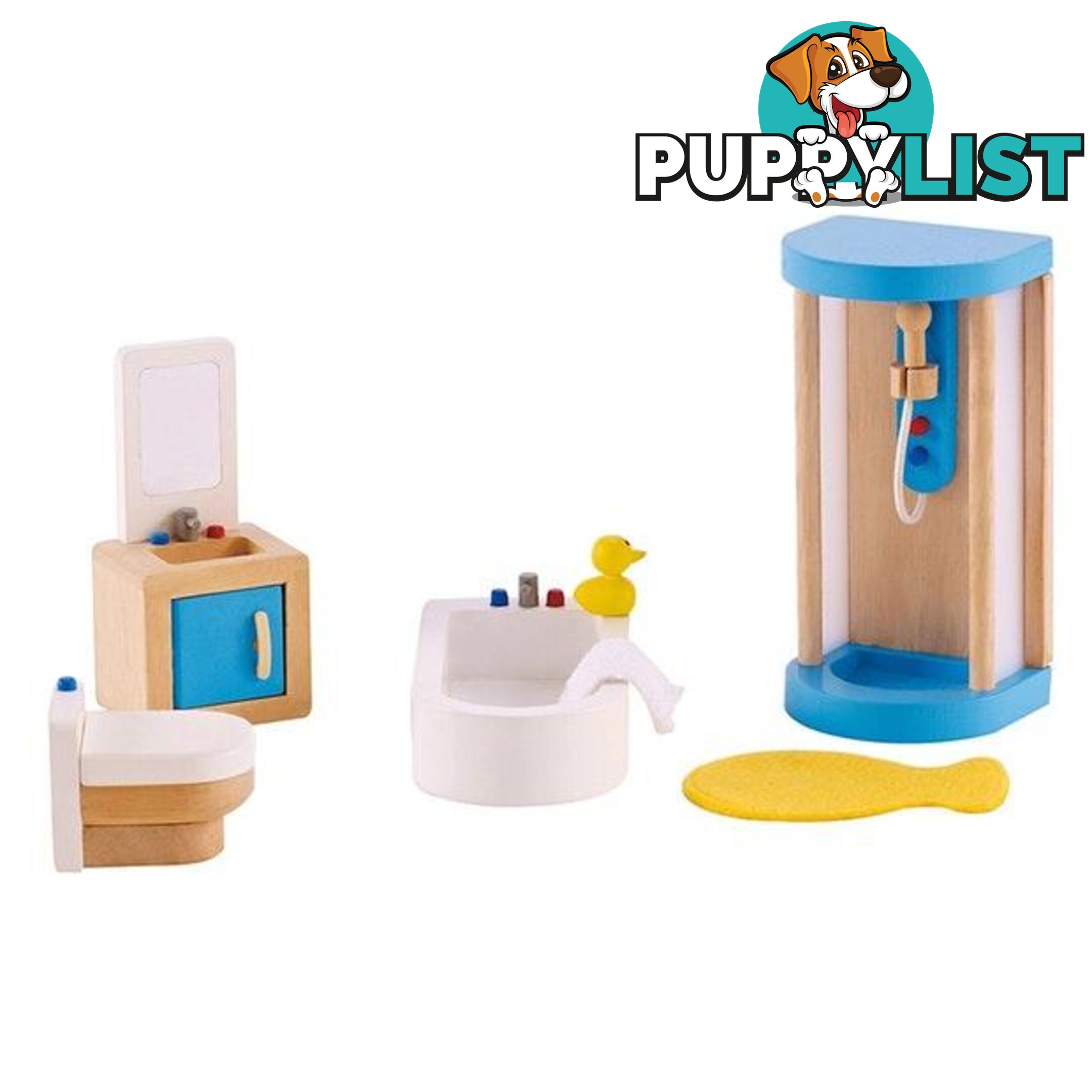 Hape -  Family Bathroom Wooden Set Art64440 - 6943478004498