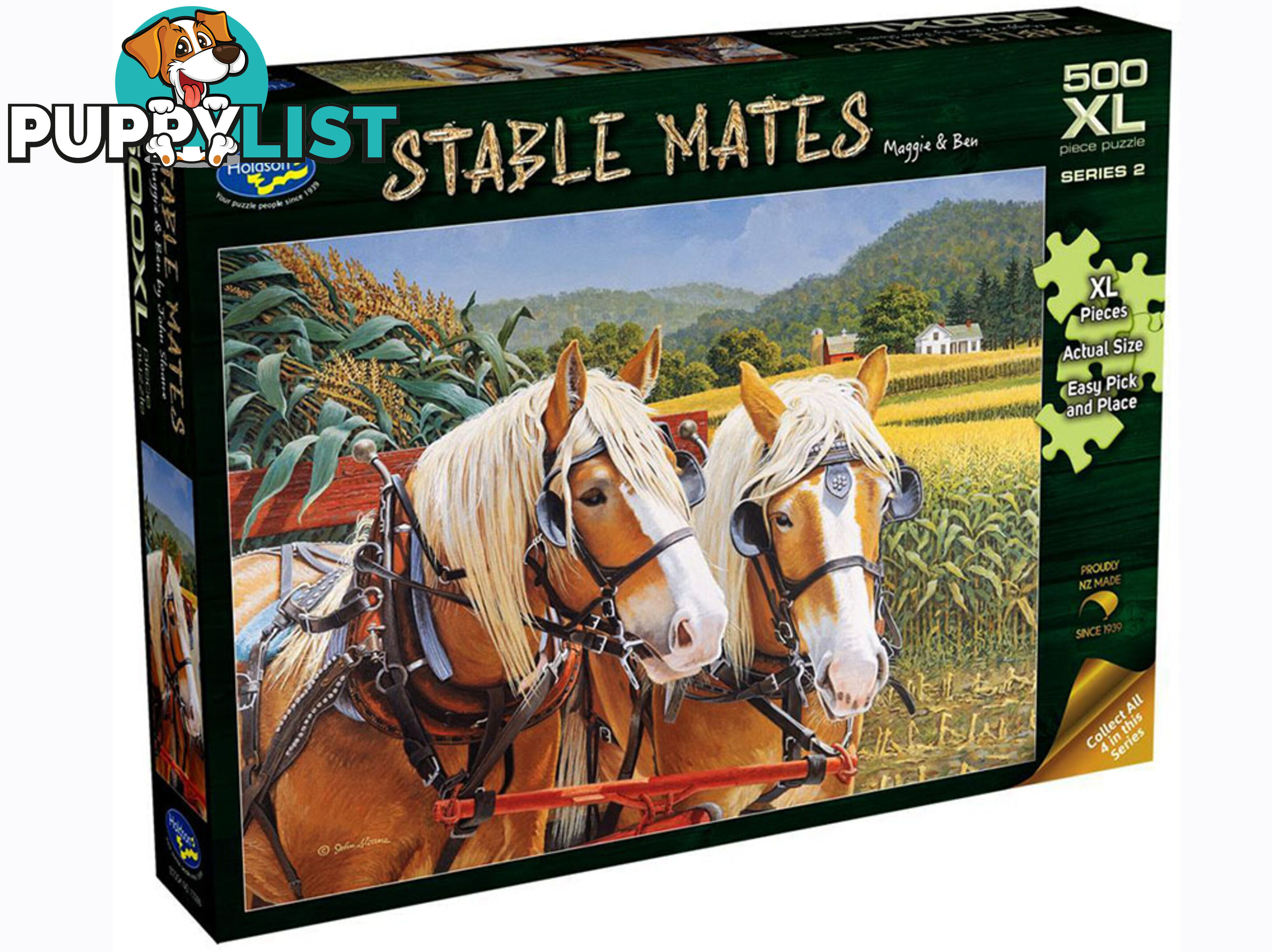 Holdson Jigsaw Puzzle - Stable Mates Maggie & Ben 500 Piece Xl Jigsaw Puzzle Hol772865 - 9414131772865