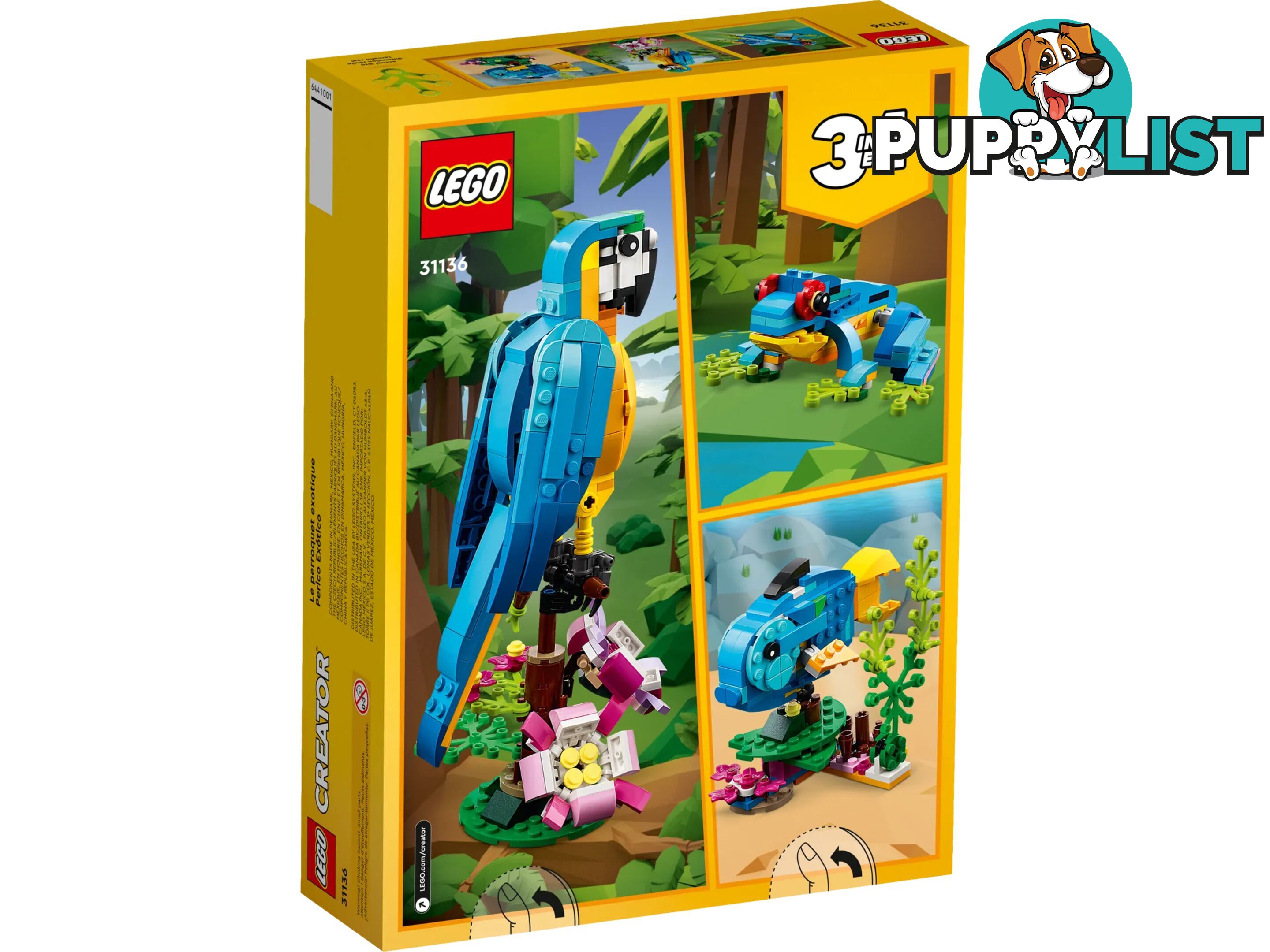 LEGO 31136 Exotic Parrot - Creator 3in1 - 5702017415895