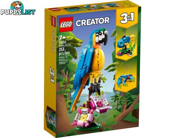 LEGO 31136 Exotic Parrot - Creator 3in1 - 5702017415895