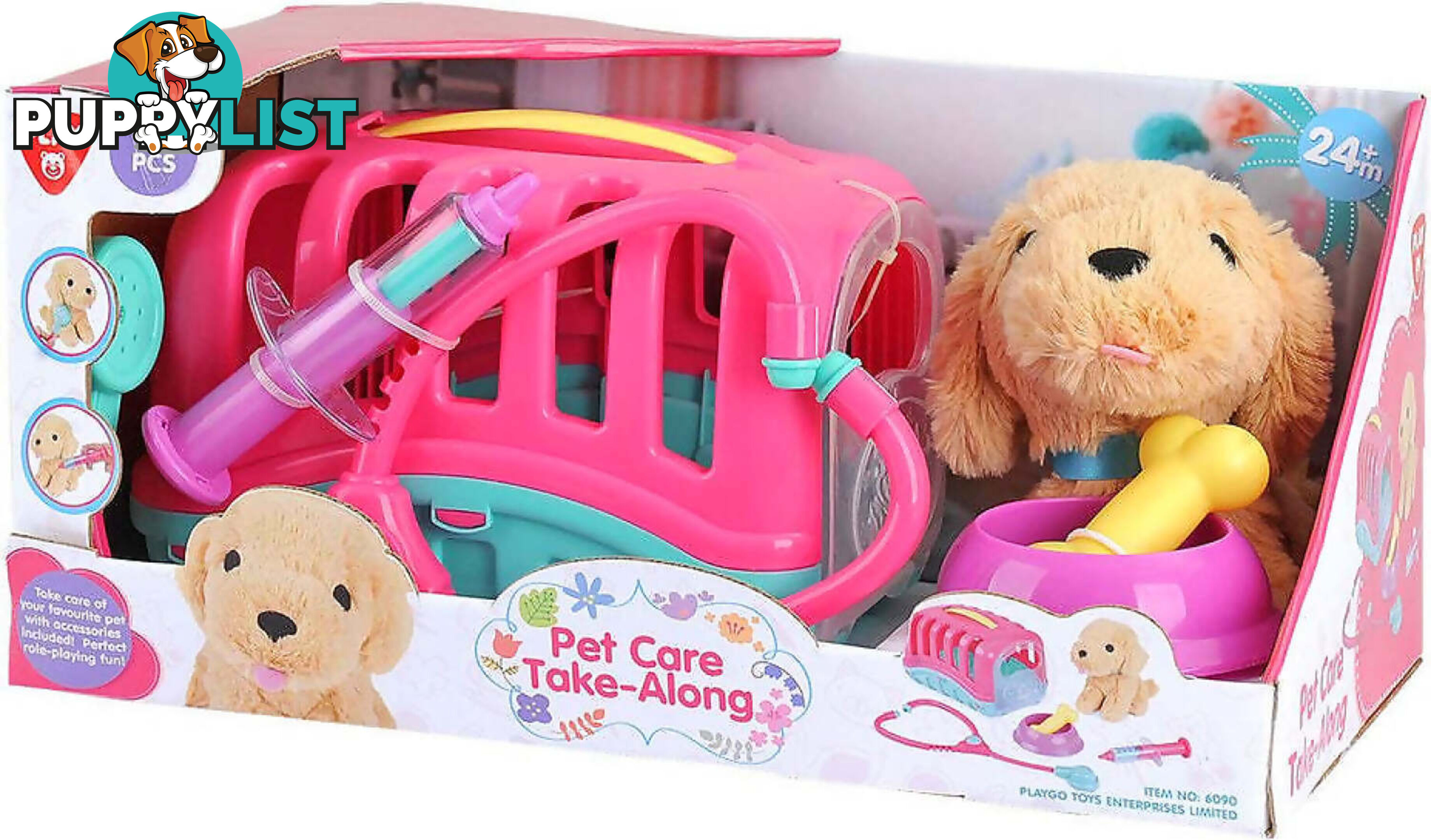 Playgo Toys Ent. Ltd. - Pet Care Take Along 6pc - Art65493 - 4892401060907