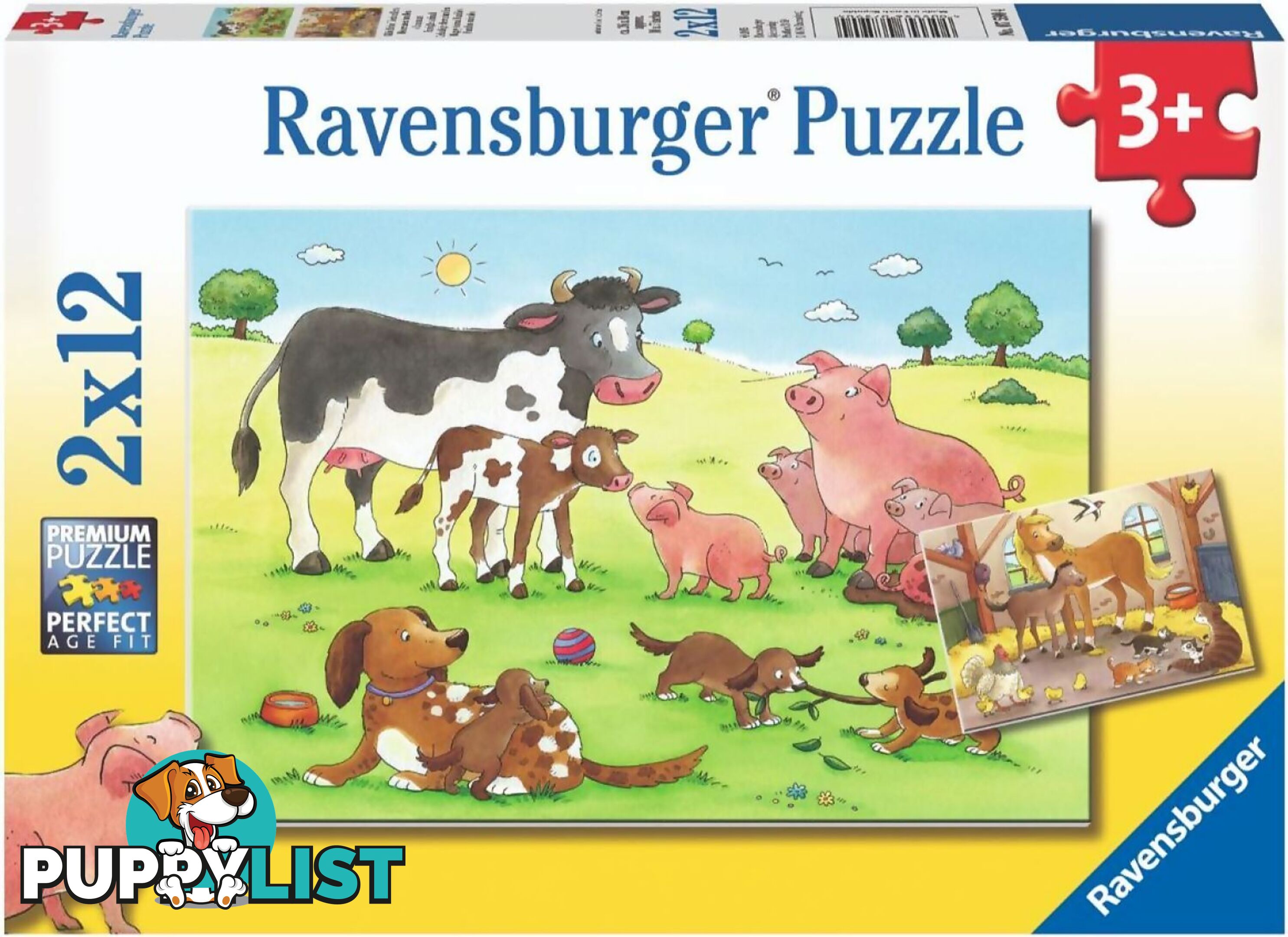 Ravensburger - Animals Children Jigsaw Puzzle 2 X 12pc - Mdrb07590 - 4005556075904