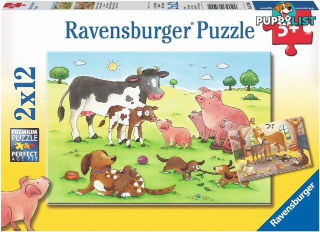 Ravensburger - Animals Children Jigsaw Puzzle 2 X 12pc - Mdrb07590 - 4005556075904