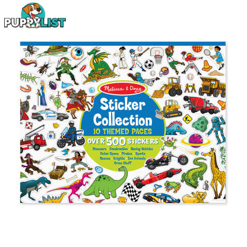 Melissa & Doug - Sticker Collection Book: 500+ Stickers - Dinosaurs Vehicles Space And More - Mdmnd4246 - 000772042468