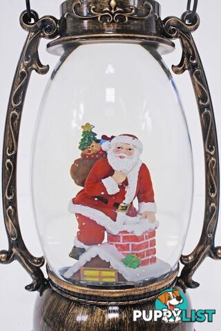 Cotton Candy - Xmas Brass Oval Lantern Santa Chimney - Ccxac017 - 9353468011523