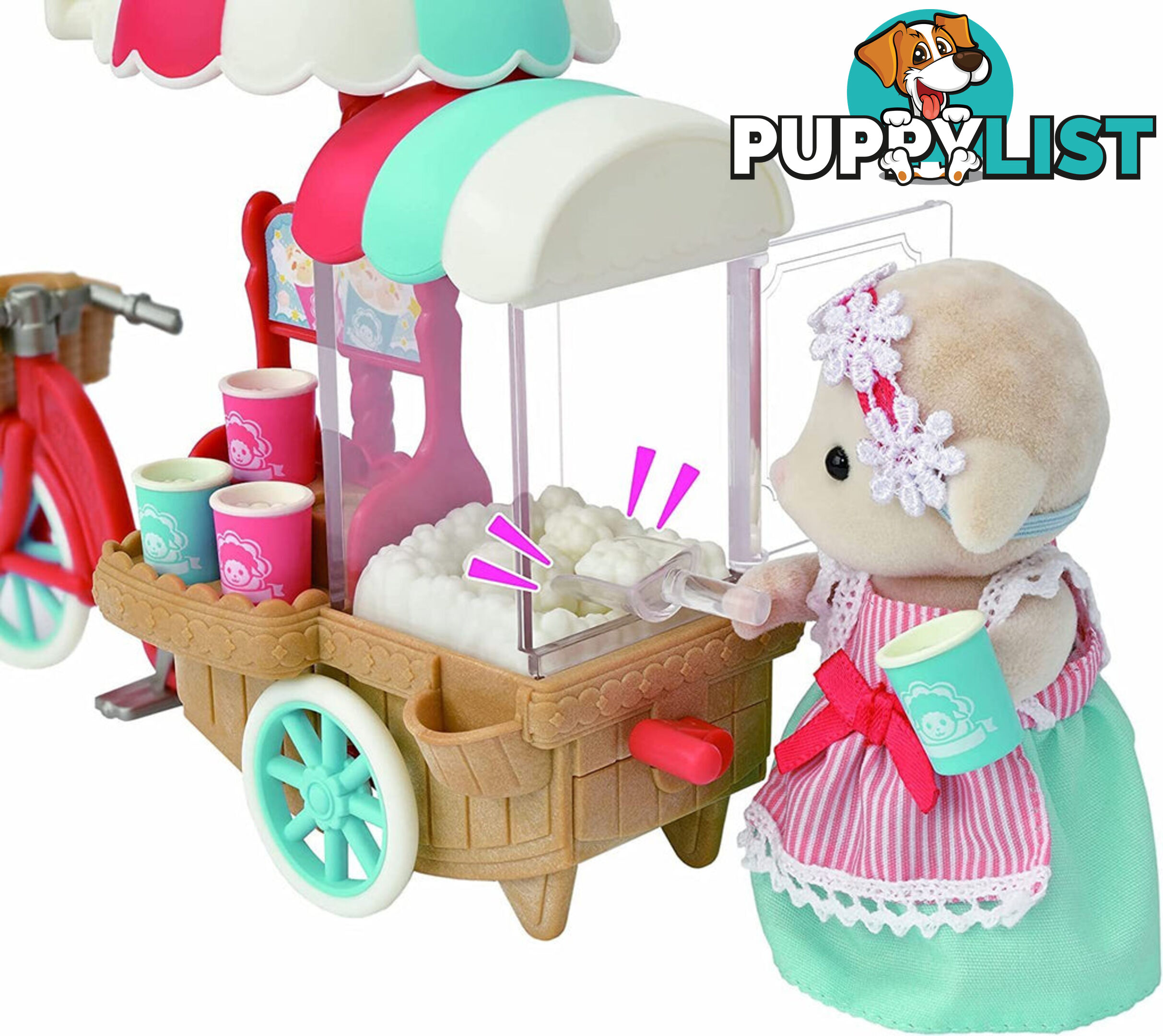 Sylvanian Families - Popcorn Delivery Trike With Sheep Mother Barbara - Mdsf5653 - 5054131056530