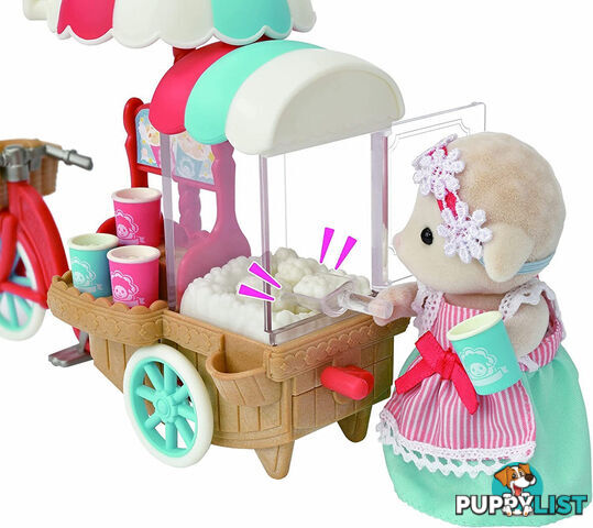 Sylvanian Families - Popcorn Delivery Trike With Sheep Mother Barbara - Mdsf5653 - 5054131056530