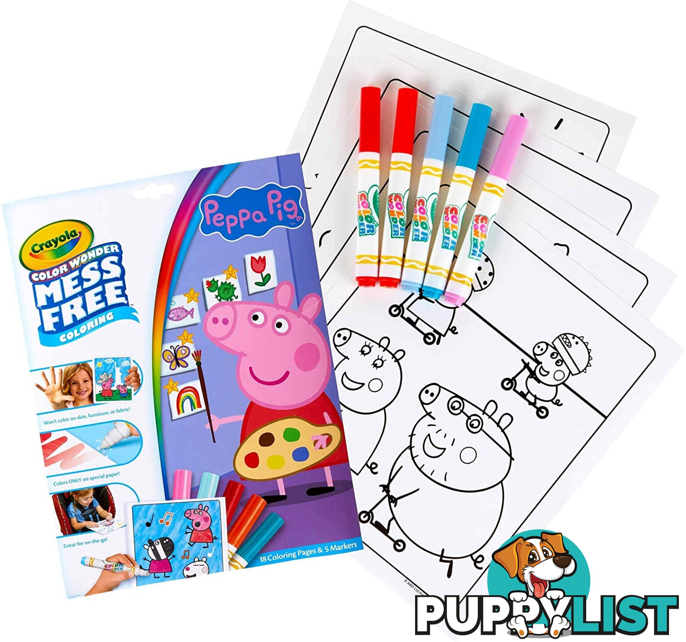 Crayola Peppa Pig Colour Wonder Set - Colouring Pages & Markers Bs7570000 - 71662270001