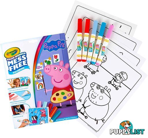 Crayola Peppa Pig Colour Wonder Set - Colouring Pages & Markers Bs7570000 - 71662270001