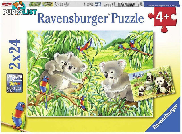 Ravensburger - Sweet Koalas & Pandas Jigsaw Puzzle 2 X 24pc - Mdrb078202 - 4005556078202