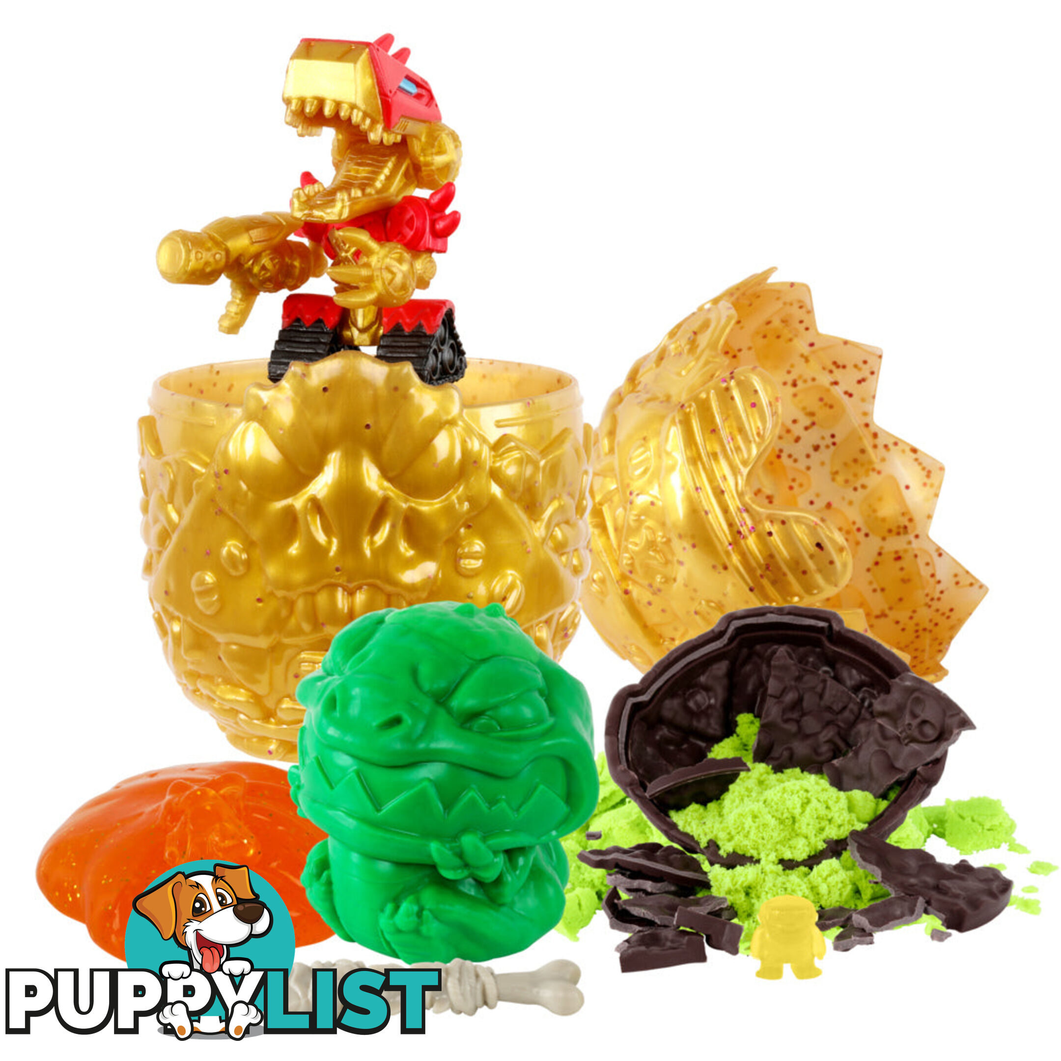 Treasure X - Dino Gold S4 Armored Egg - Break The Egg Squeeze Out The Dino - Mj41721 - 630996417201