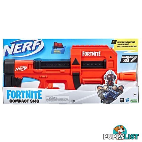 Nerf Fortnite Compact Smg Motorized Dart Blaster Ultra Red Wrap 8-dart Internal Clip Includes 8 Nerf Elite Foam Darts Hasbro - Hbf41062211 - 195166162638