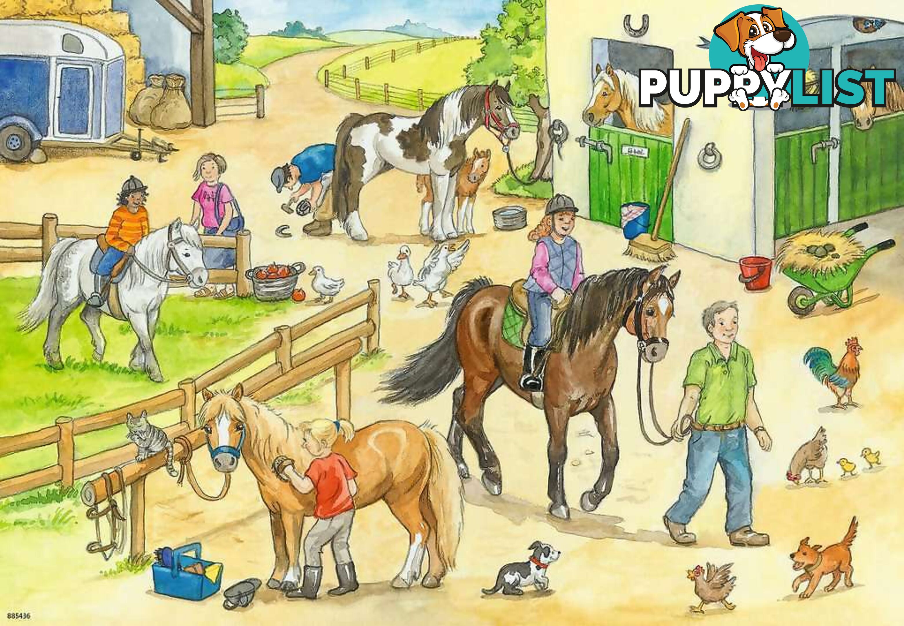 Ravensburger - At The Stables On The Horse Farm Jigsaw Puzzle 2 X 24pc - Mdrb07833 - 4005556078332