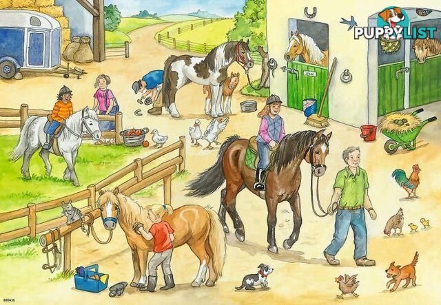 Ravensburger - At The Stables On The Horse Farm Jigsaw Puzzle 2 X 24pc - Mdrb07833 - 4005556078332