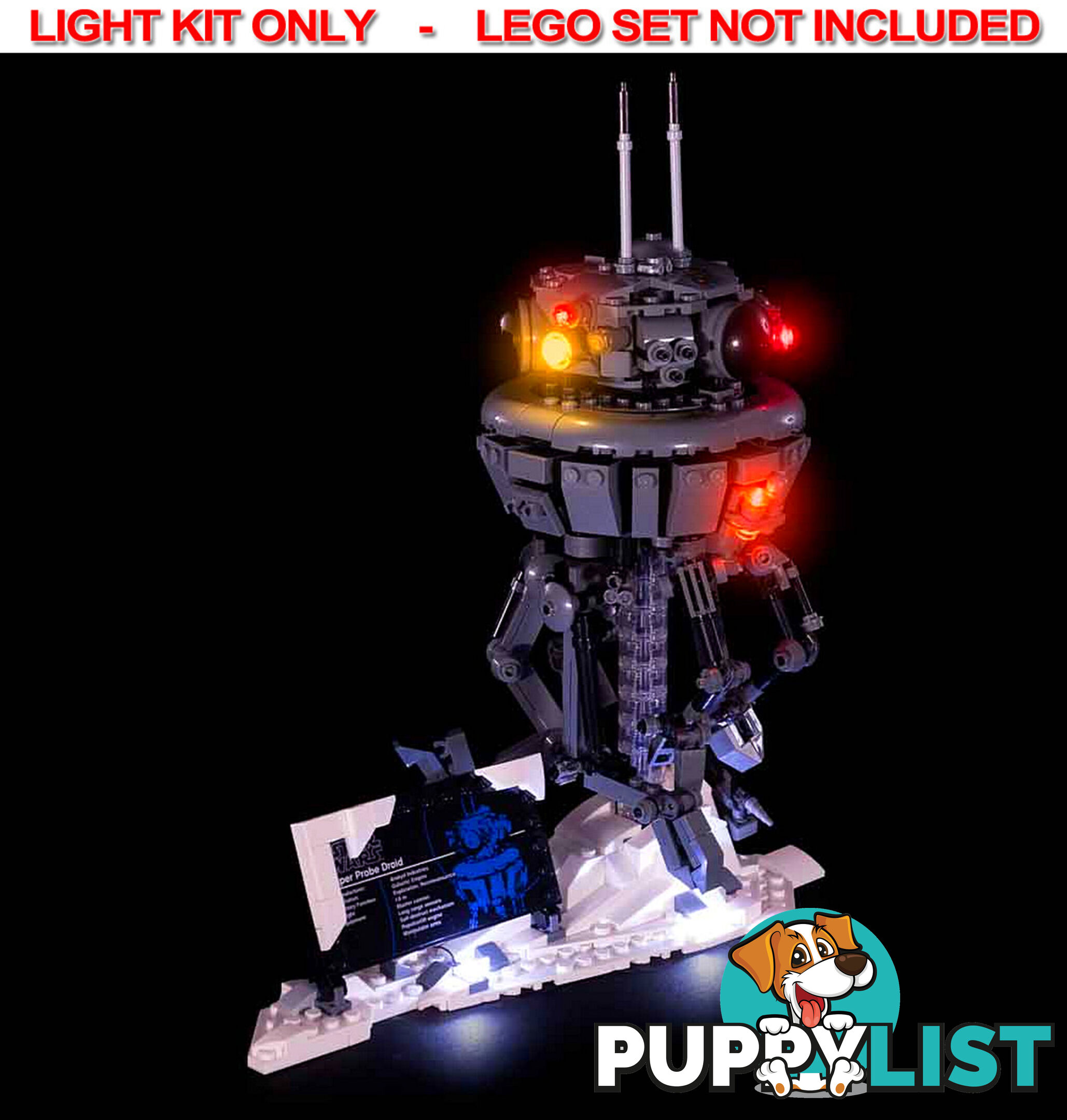 LIGHT KIT for LEGO Imperial probe Droid 75306 - Light My Bricks - 744109767661