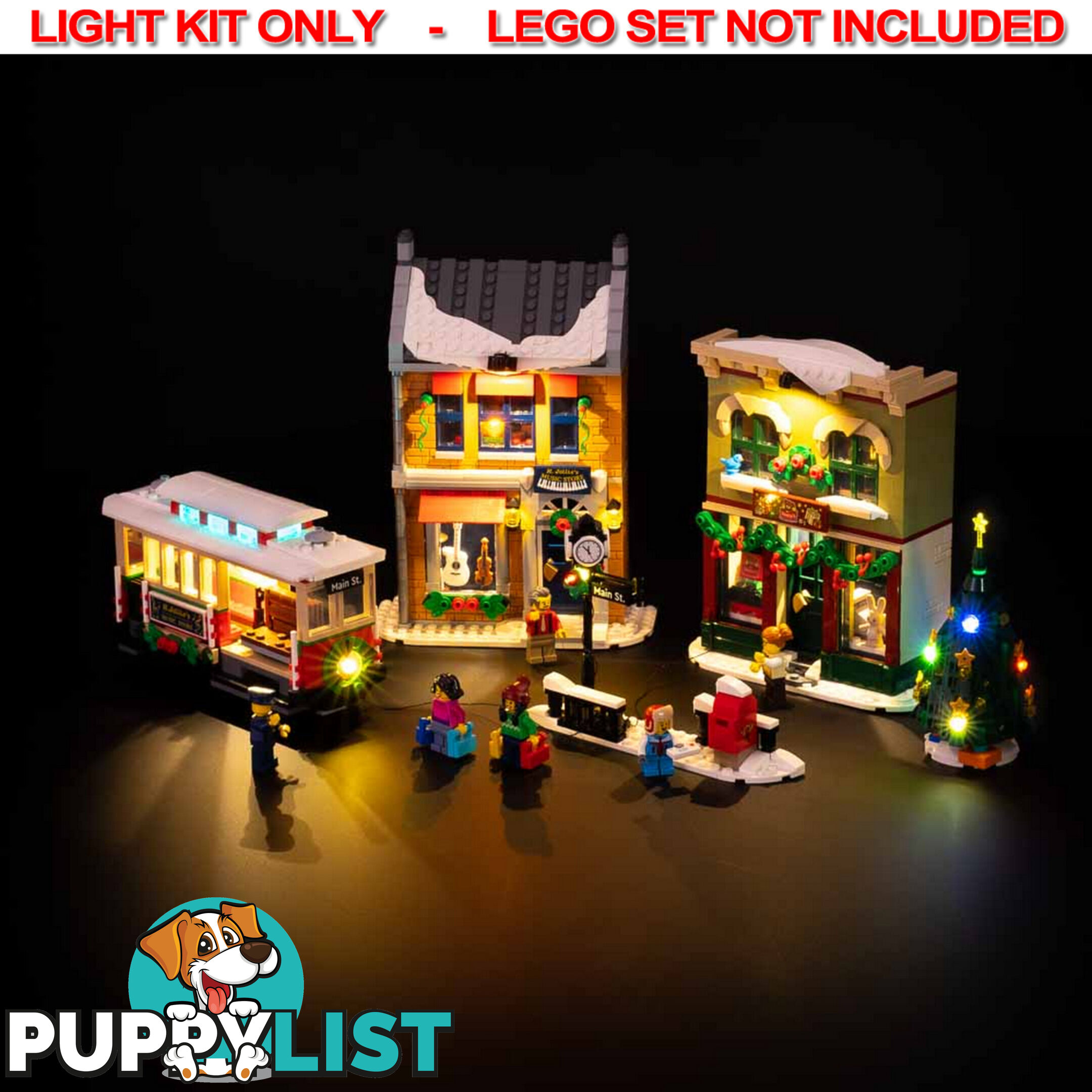 LIGHT KIT for LEGO Holiday Main Street 10308 - Light My Bricks - 754523893617