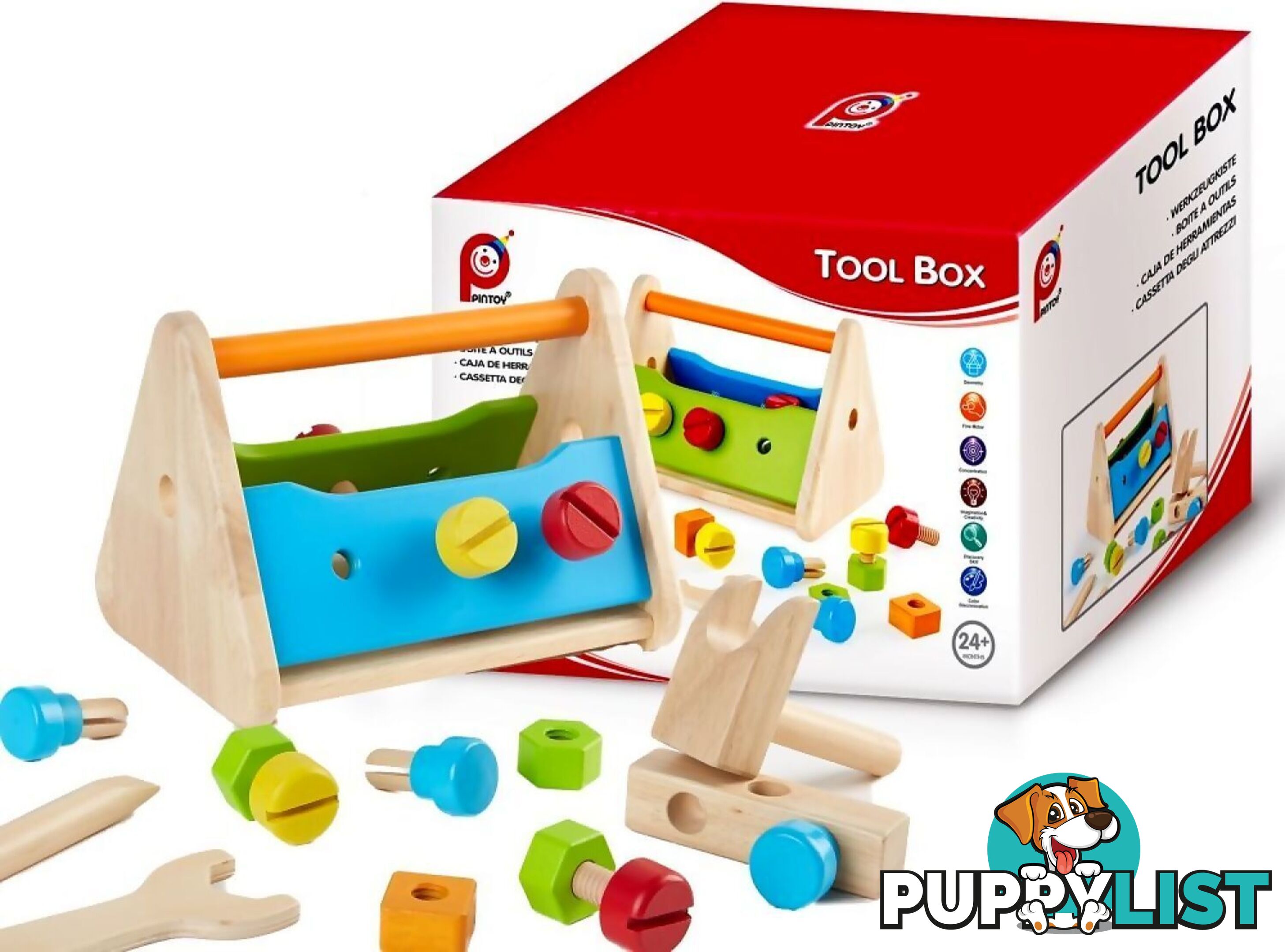 Tool Box - Pintoy Wooden Toys - Jdpin028333 - 6943478028333