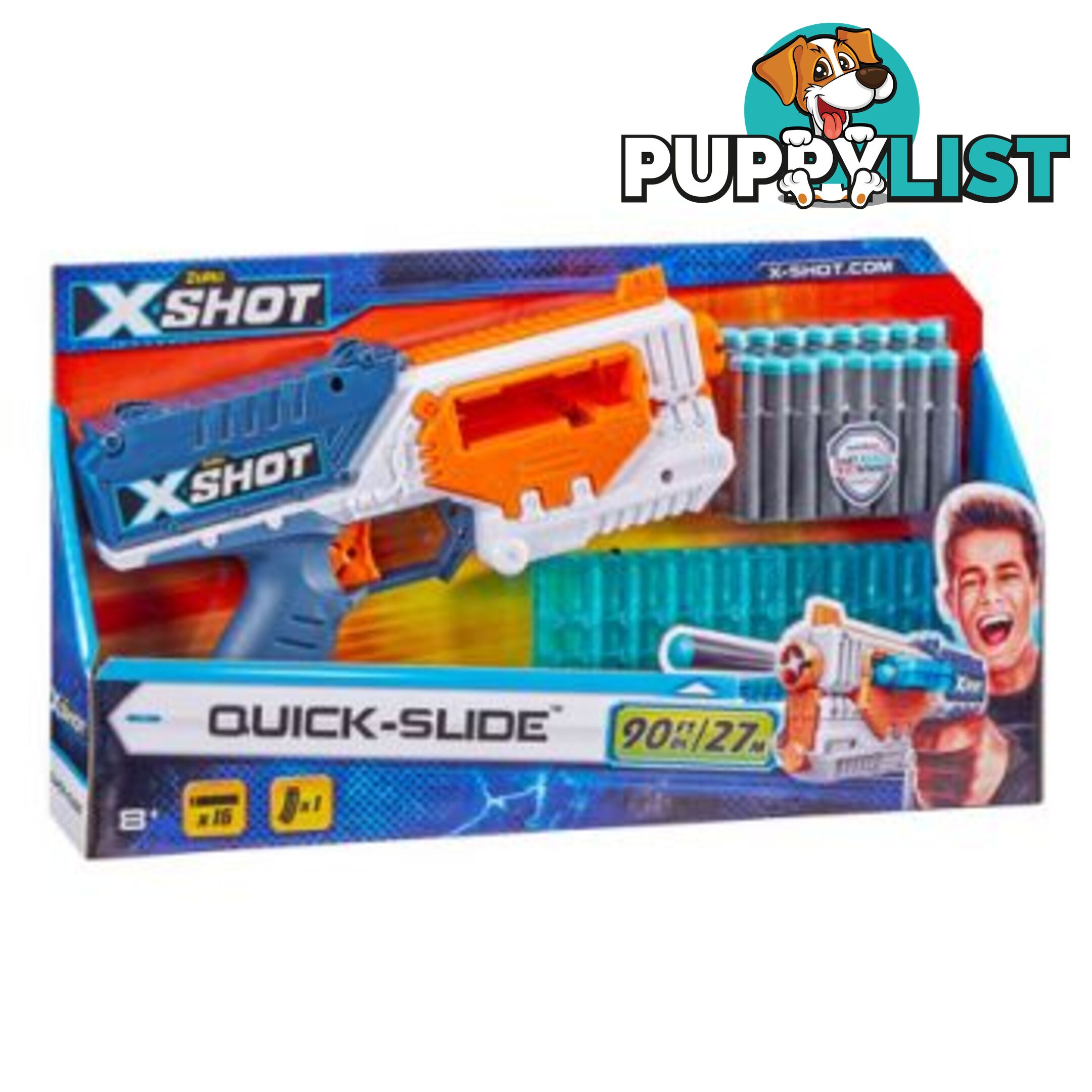 Zuru - Xshot Excel Quick Slide Blaster Inc 16 Darts - Azazt36401 - 193052040152