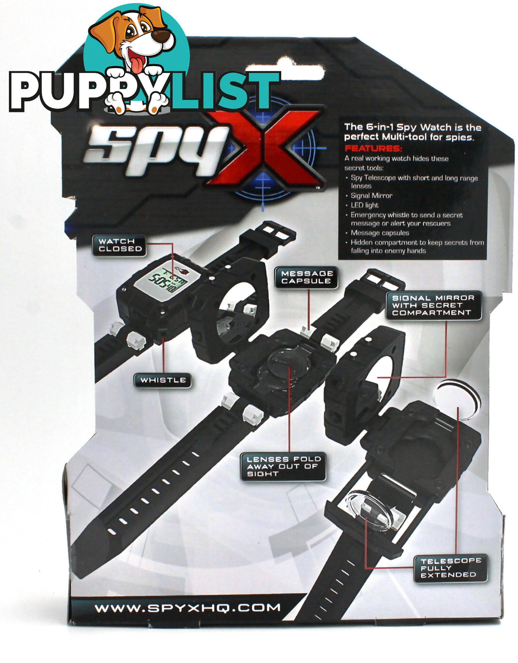 SpyX - 6-in-1 Spy Watch - Gdatm10501 - 840685105016