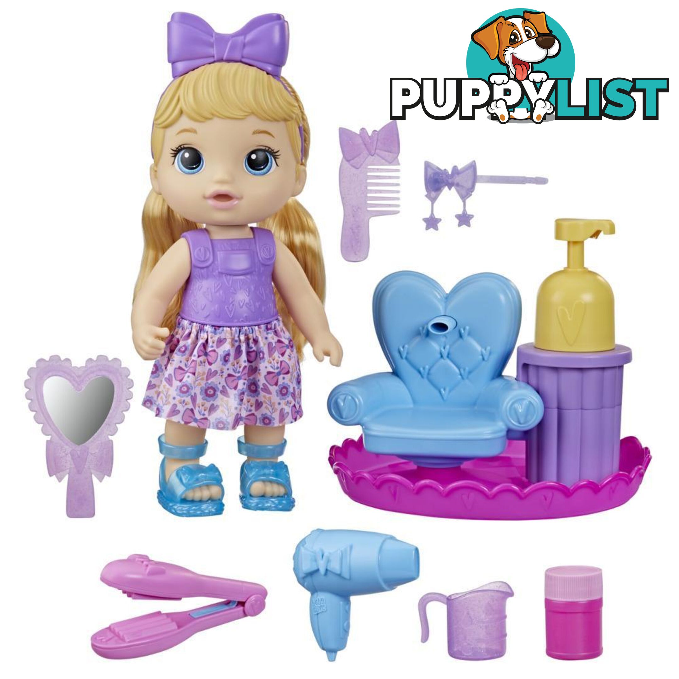 Baby Alive Sudsy Styling 12-inch Salon Baby Doll Incl Accessories Bubble Solution Hasbro - Hbf51125xoo - 5010994126896