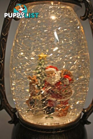 Cotton Candy - Xmas Brass Oval Lantern Santa Tree - Ccxac018 - 9353468011530