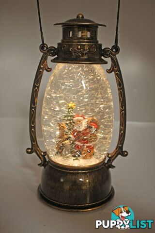 Cotton Candy - Xmas Brass Oval Lantern Santa Tree - Ccxac018 - 9353468011530