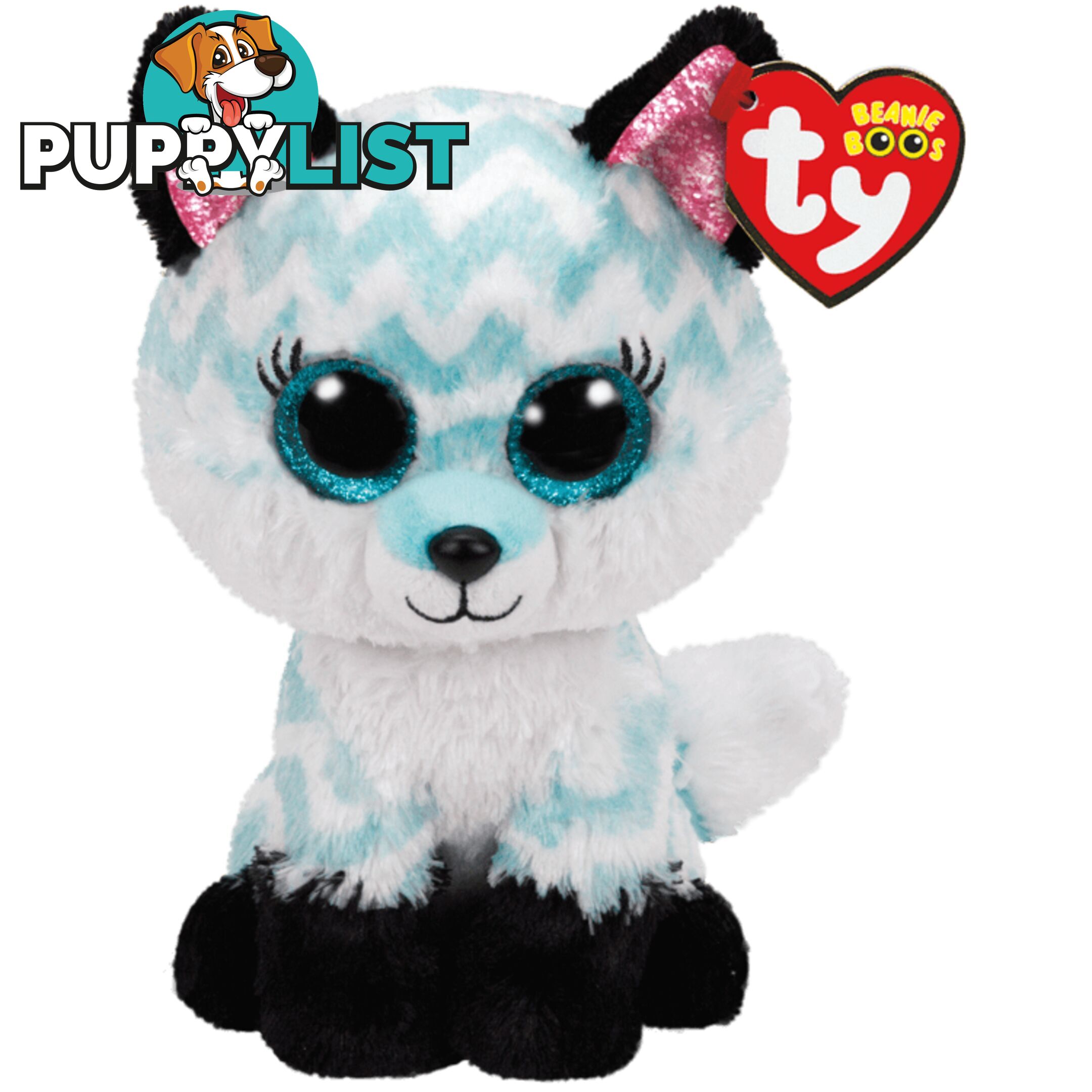 Ty Beanie Boos - Atlas - Aqua Fox  23cm Medium - 008421364916