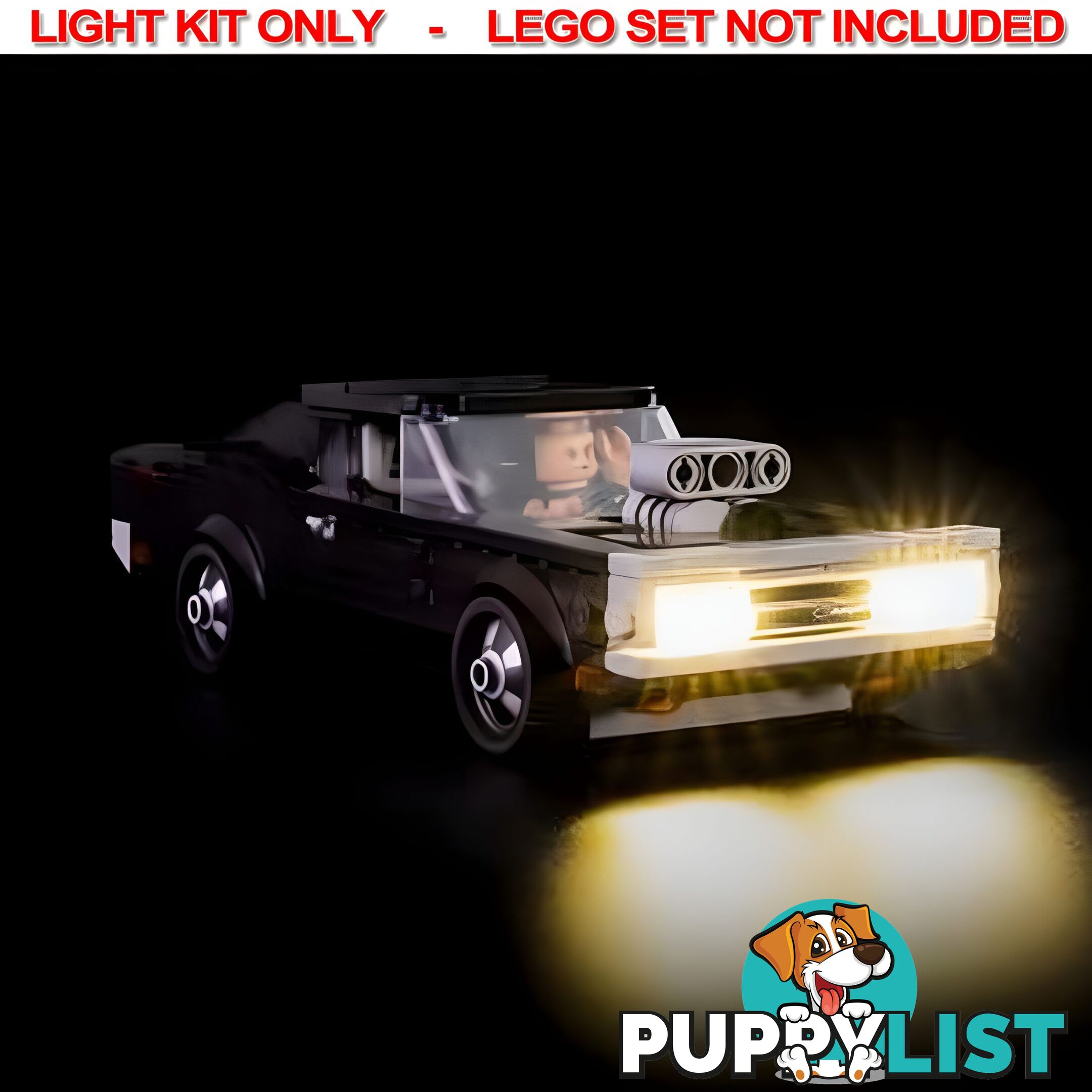 Light Kit For LEGO Speed Champions 1970 Dodge Charger R/T 76912 - Light My Bricks - Lb75452389381 - 754523893815