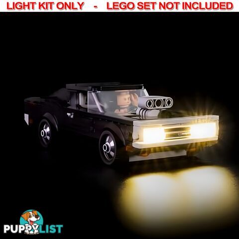 Light Kit For LEGO Speed Champions 1970 Dodge Charger R/T 76912 - Light My Bricks - Lb75452389381 - 754523893815