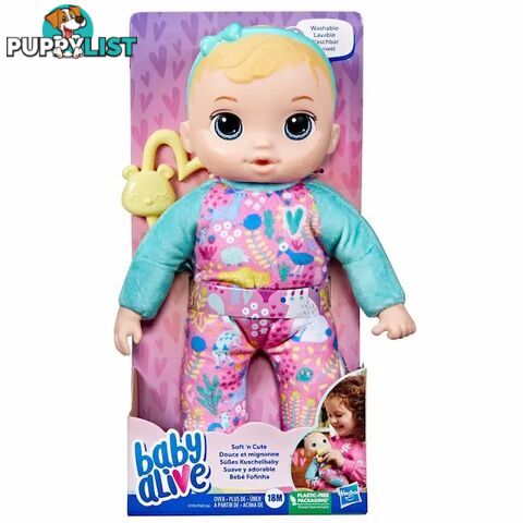 Baby Alive - Soft n Cute Blonde Doll - Hbf77915xoo - 5010994195489