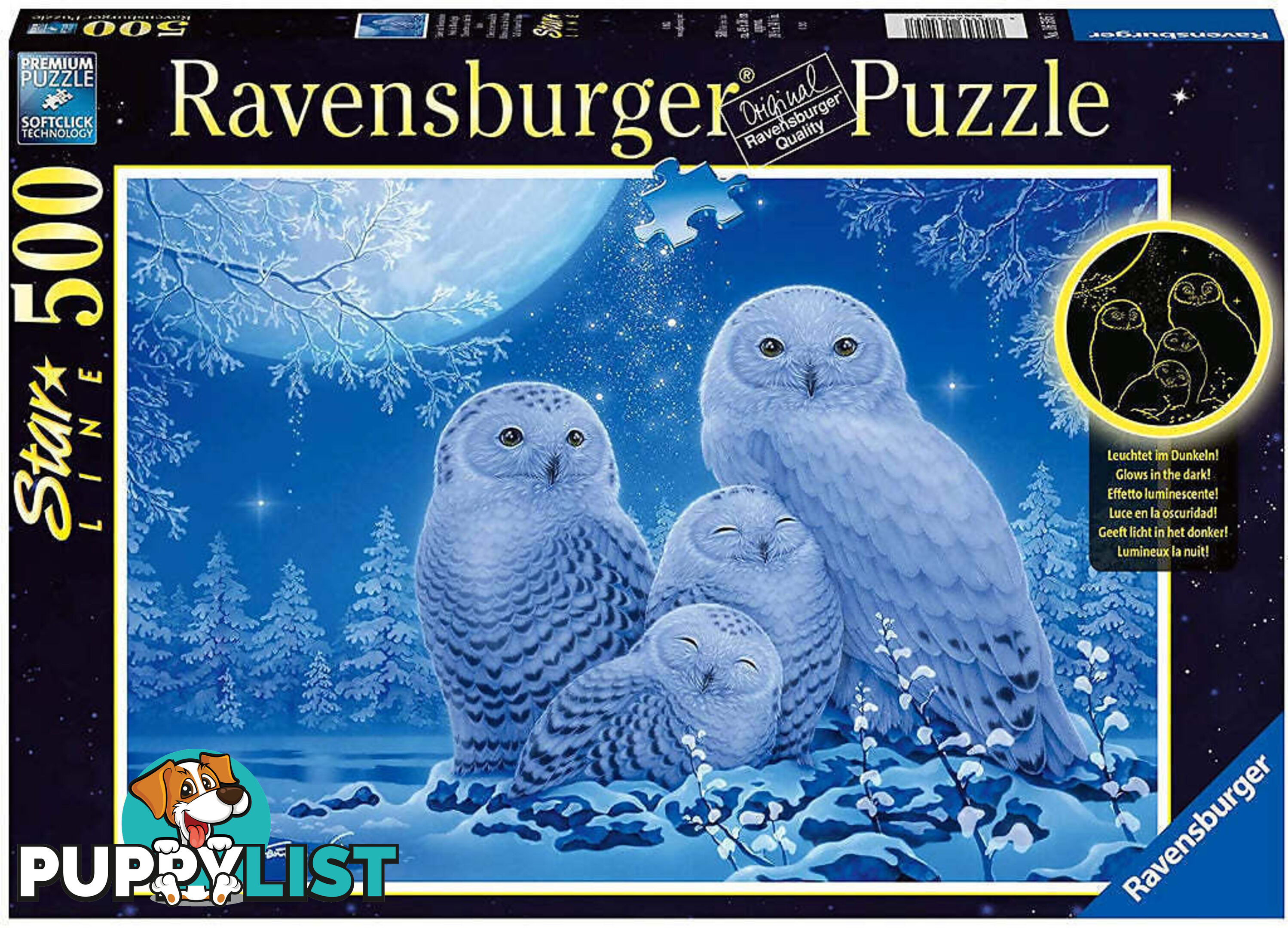 Ravensburger - Owls In The Moonlight Jigsaw Puzzle 500pc - Mdrb16595 - 4005556165957