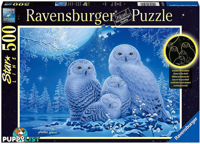 Ravensburger - Owls In The Moonlight Jigsaw Puzzle 500pc - Mdrb16595 - 4005556165957