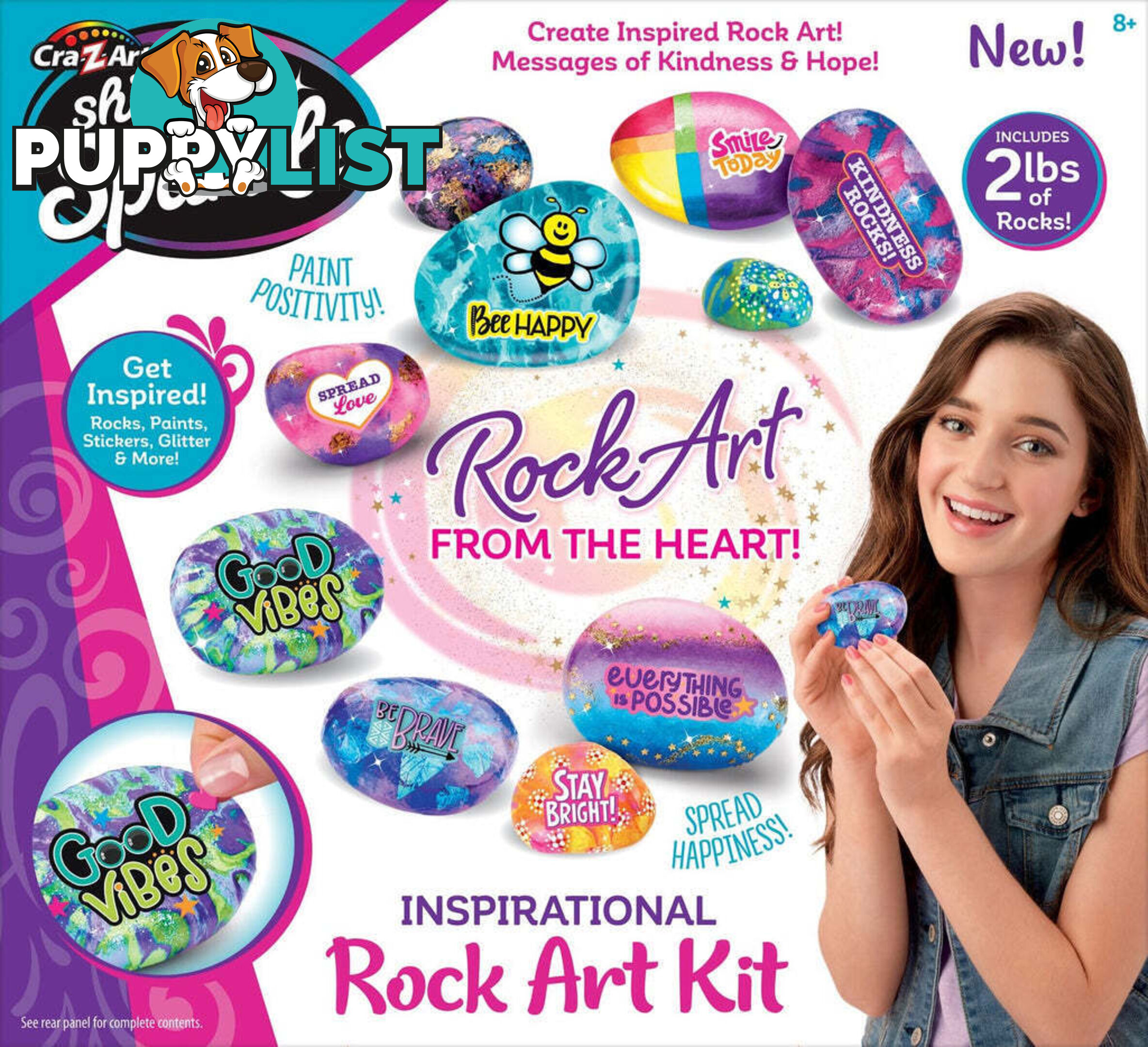 Cra-z-art - Shimmer 'n Sparkle Inspirational Rock Art Kit - Bg655204 - 884920655201