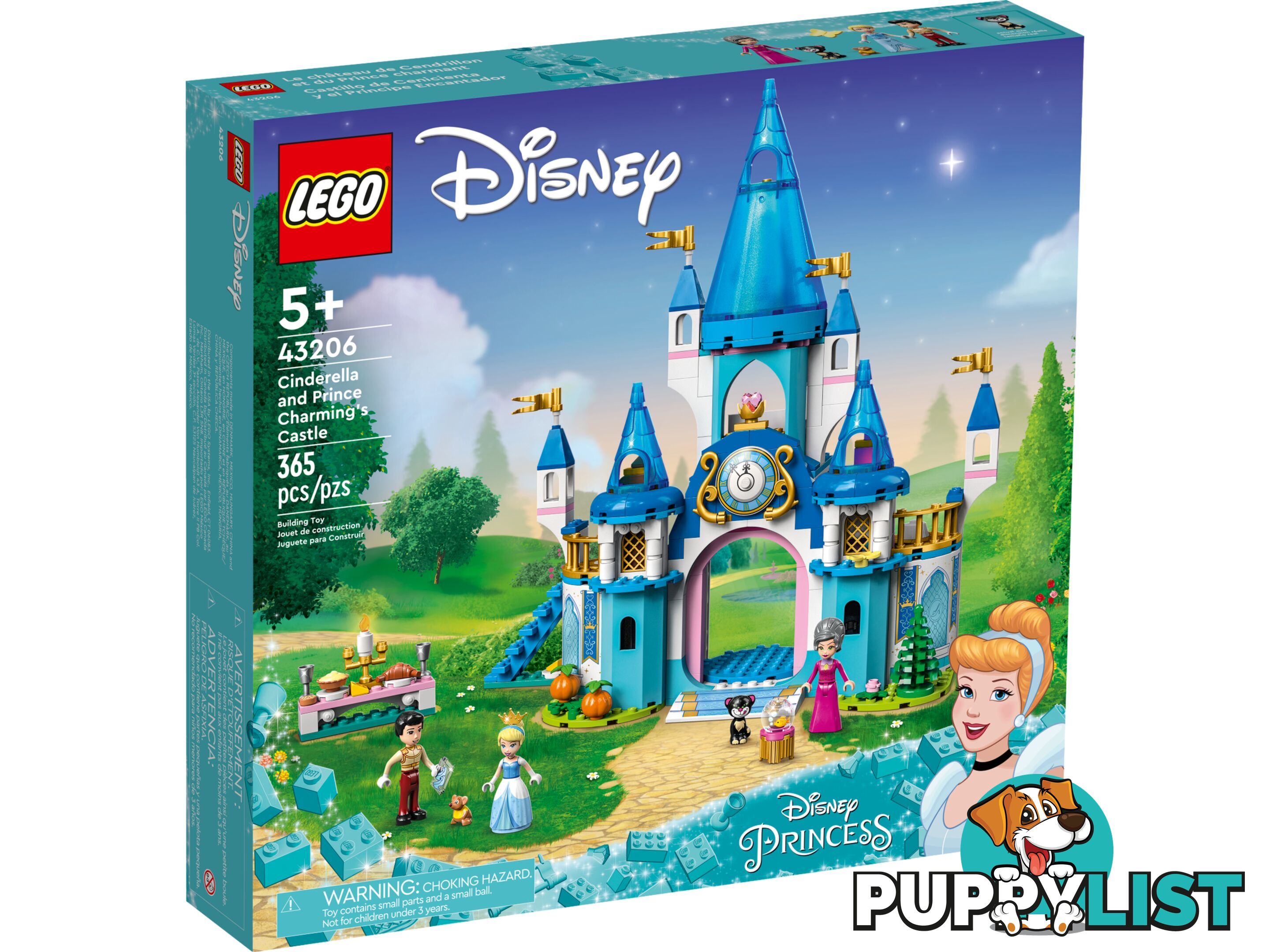 LEGO 43206 Cinderella and Prince Charming's Castle - Disney Princess Frozen - 5702017154336